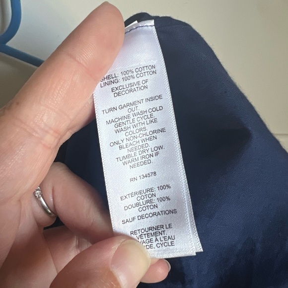 Vineyard Vines Embroidered Shift Dress Navy with White Detailing Deep Bay NWT - Picture 5 of 7